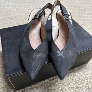 Worn once - Black Hispanitas sling back pump